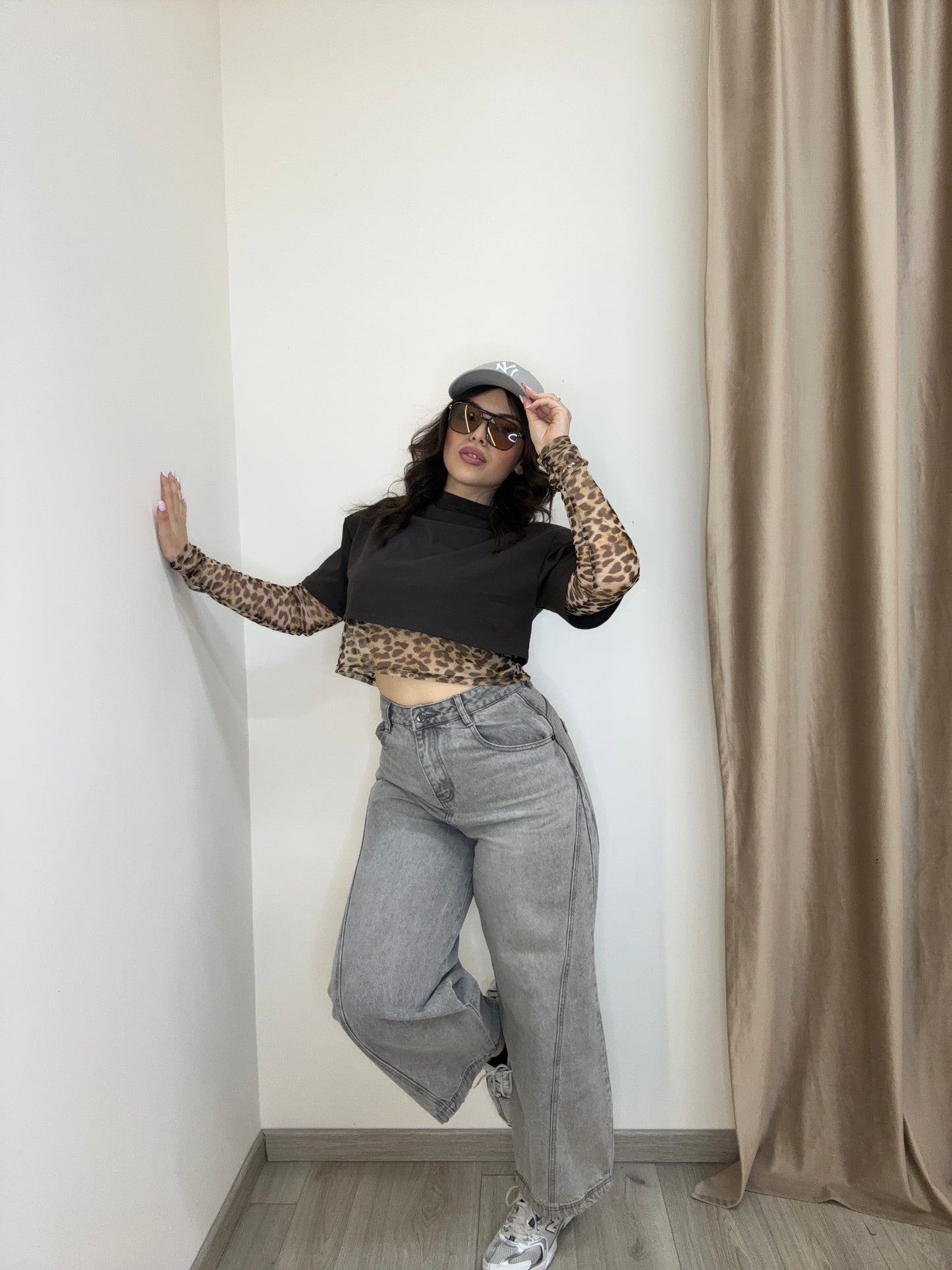 Jeans balloon grigio