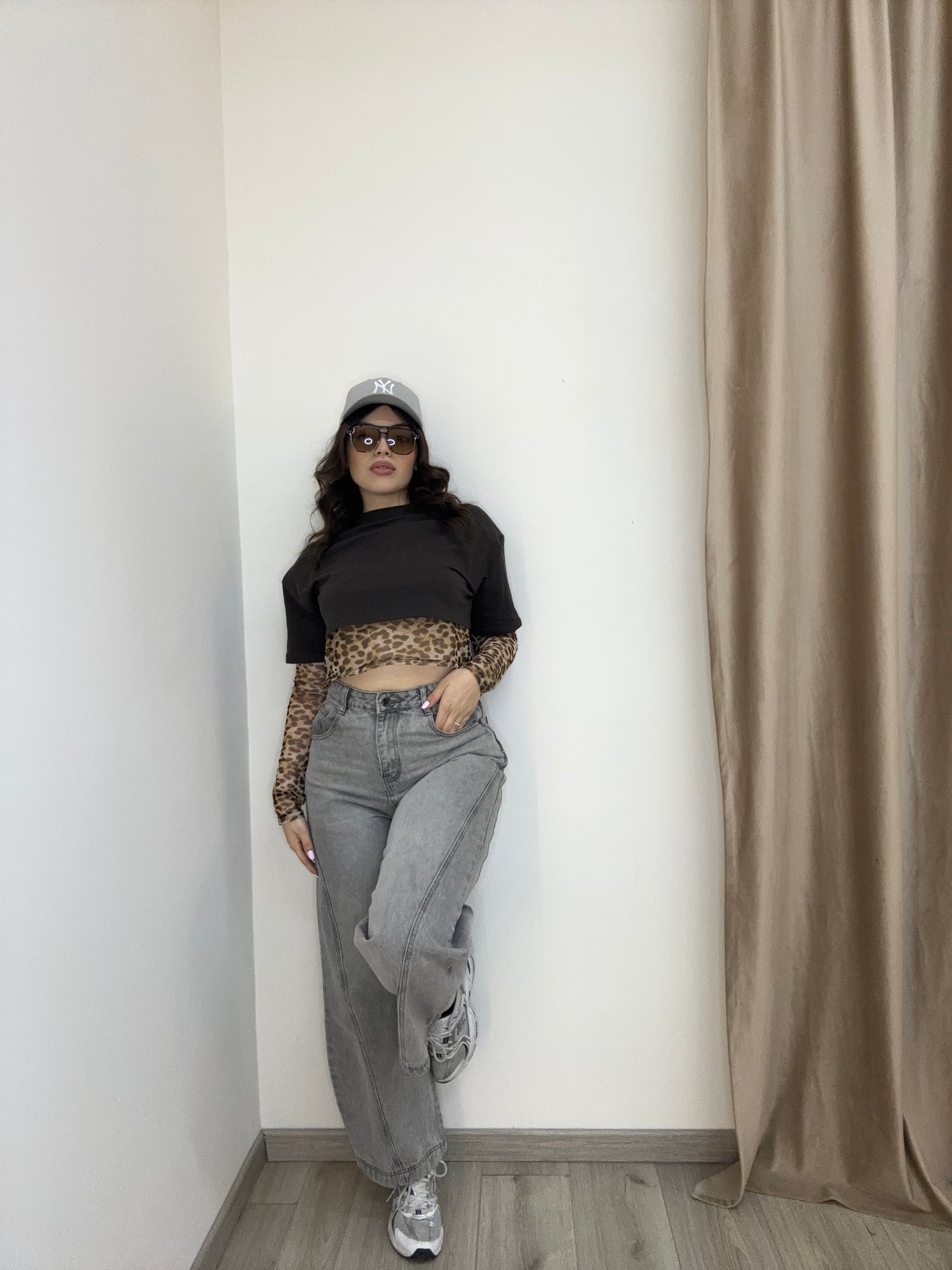Jeans balloon grigio
