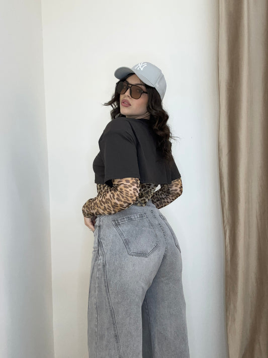 Jeans balloon grigio